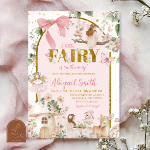 Lentebos fee baby shower uitnodiging