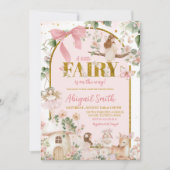 Lentebos fee baby shower uitnodiging (Voorkant)