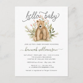 Lentebos | Uitnodiging voor babyfeestje Briefkaart