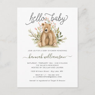 Lentebos Uitnodiging voor babyfeestje Briefkaart