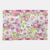 Lenteboterbloem en Roos Theedoek (Horizontaal)