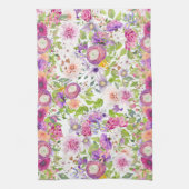 Lenteboterbloem en Roos Theedoek (Verticaal)