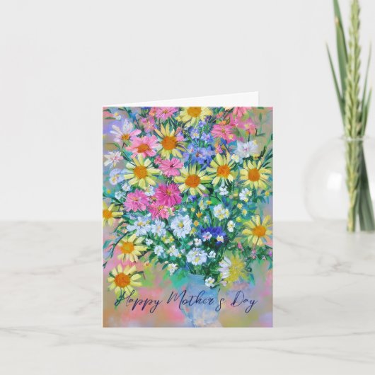 Lentebouquet op maat Moederdag Kaart (Voorkant)