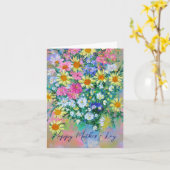 Lentebouquet op maat Moederdag Kaart (Gele Bloem)