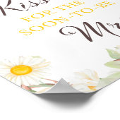 Lentebruid met madeliefjesthema | Baby Shower bord Poster (Hoek)