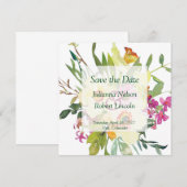 Lentebruidsboeket van narcissen save the date (Voorkant / Achterkant)