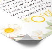 Lentebruidsshowerbord met margrietenthema poster (Hoek)