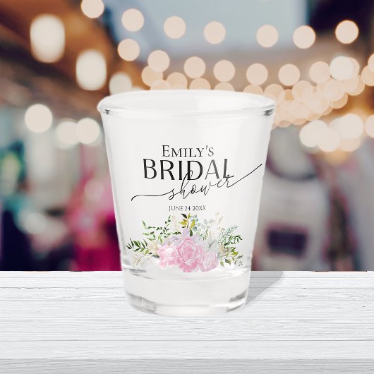 Lentebruiloft met wilde bloemen shot glas