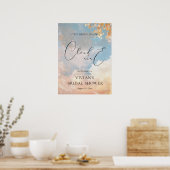 Lentebruiloft op wolk negen bruiloftswelcome poster (Keuken)