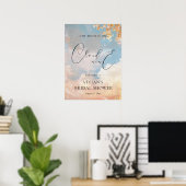 Lentebruiloft op wolk negen bruiloftswelcome poster (Thuiskantoor)