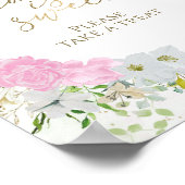 Lentebruiloftsfeest Wildflower Love Is Sweet Bord Poster (Hoek)