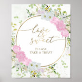 Lentebruiloftsfeest Wildflower Love Is Sweet Bord Poster (Voorkant)