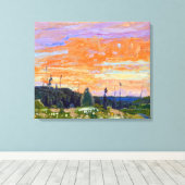 Lentebuit, Algonquin Park | Tom Thomson | Canvas Afdruk (Insitu (Houten vloer))