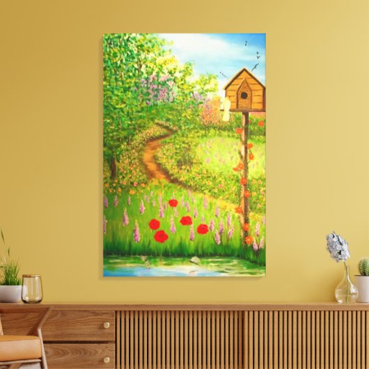 Lentedag Canvas Afdruk (Insitu (Woonkamer))