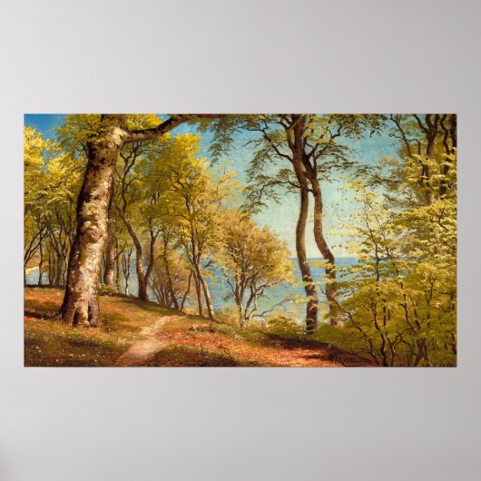Lentedag in het bos door Peder Mork Monsted Poster (Voorkant)