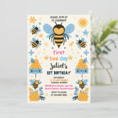 lentedag lelie geel eerste 1e bij dag verjaardag kaart (Staand voorkant)