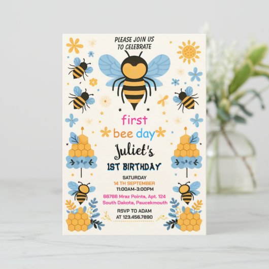 lentedag lelie geel eerste 1e bij dag verjaardag kaart (Staand voorkant)