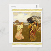 lentedans, Arthur F. Mathews Briefkaart (Voorkant / Achterkant)