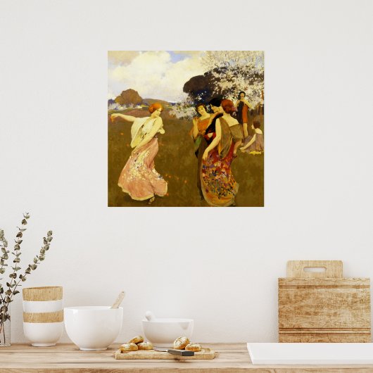 lentedans, Arthur F. Mathews Poster (Keuken)