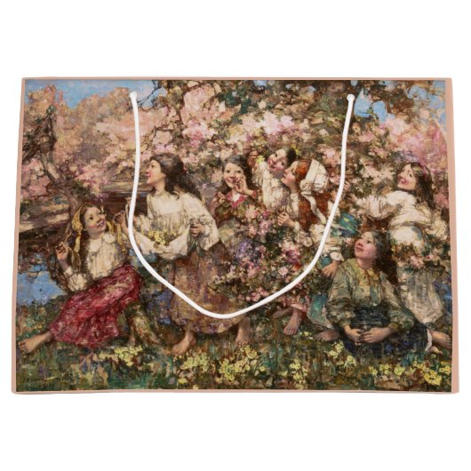 Lentedans (door Edward Atkinson Hornel) Groot Cadeauzakje (Voorkant)