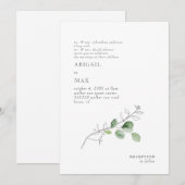 Lentedroom Botanisch Beide Ouders Trouwen Kaart (Voorkant / Achterkant)