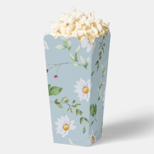 Lentefeest Blauwe Madelief Popcorn Favor Doos Bedankdoosjes