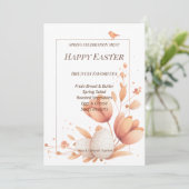 Lentefeest Brunch Menu Sjabloon met Flora (Staand voorkant)