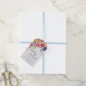 Lentefeest Tulpen Baby Shower Cadeaulabel (Met Touw)