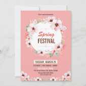 Lentefeest Uitnodigingsfolder Sjabloon Kaart (Voorkant)