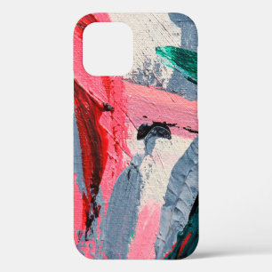Lentefestival. Vormgeving met meerkleurige textuur iPhone 12 Hoesje