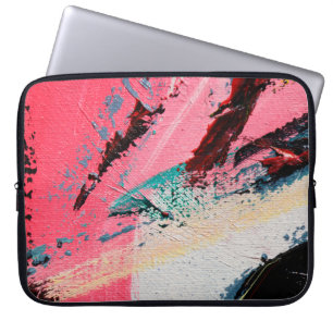 Lentefestival. Vormgeving met meerkleurige textuur Laptop Sleeve