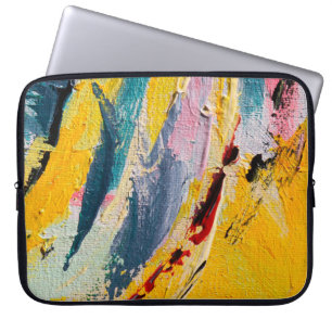 Lentefestival. Vormgeving met meerkleurige textuur Laptop Sleeve
