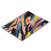 Lentefestival. Vormgeving met meerkleurige textuur Notitieboek (Linkerzijde)