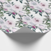 Lentefleurstukken in waterverf | Romantisch Cadeaupapier (Hoek)