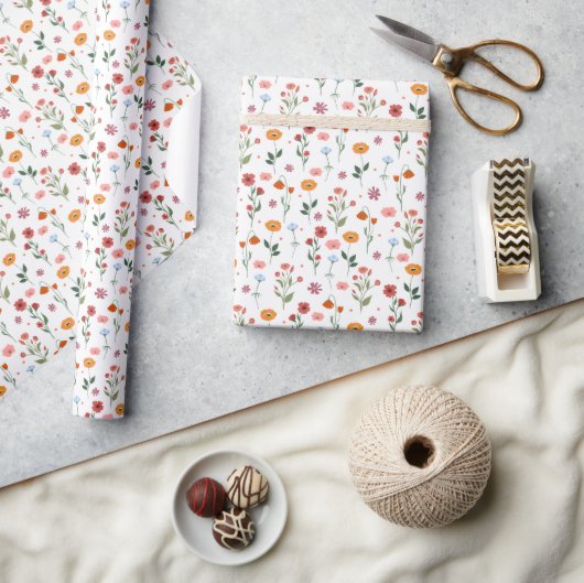 Lenteflüsteringen: Wilde Bloem Cadeaupapier (Crafts)