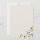 Lentefoto-uitnodiging met bloemen kaart (Achterkant)