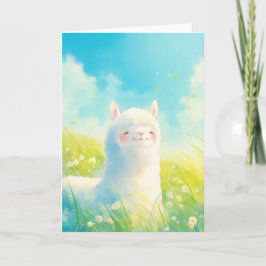 Lentegefluister met een Alpaca Kaart