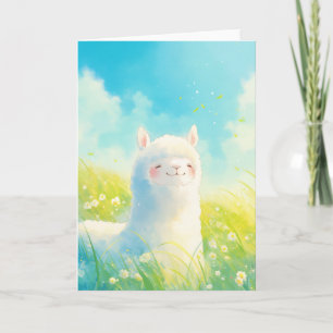 Lentegefluister met een Alpaca Kaart