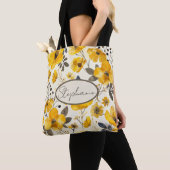 Lentegele bloem tote bag (Dichtbij)