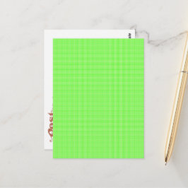 Lentegras kleuren van lente geruite patroon briefkaart