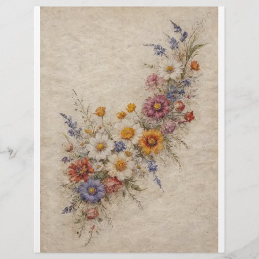 Lentegrasvelden #1 - Decoupage - (Voorkant)