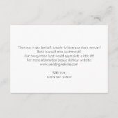 Lentegroen blad. Stijlvolle bruiloft die goed wens Informatiekaartje (Achterkant)