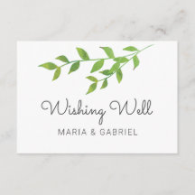 Lentegroen blad. Stijlvolle bruiloft die goed wens