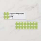  lentegroen cirkelvormig schijfpatroon mini visitekaartje (Voorkant / Achterkant)