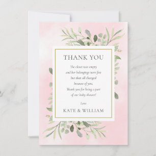 Lentegroen Lenteblom Baby Shower Gedicht Bedankkaart
