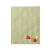 Lentegroen met tulpen notitieblok (Linkerzijde)