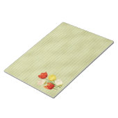 Lentegroen met tulpen notitieblok (Schuin)