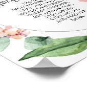 Lentegroene trouwherdenking tafelkaart poster (Hoek)