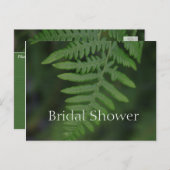 Lentegroenfernbladeren onder de doucheuitnodiging uitnodiging briefkaart (Voorkant / Achterkant)