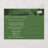 Lentegroenfernbladeren onder de doucheuitnodiging uitnodiging briefkaart (Achterkant)